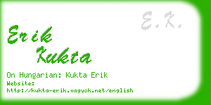 erik kukta business card